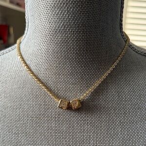 Chic Gold Necklace with Initial Pendants